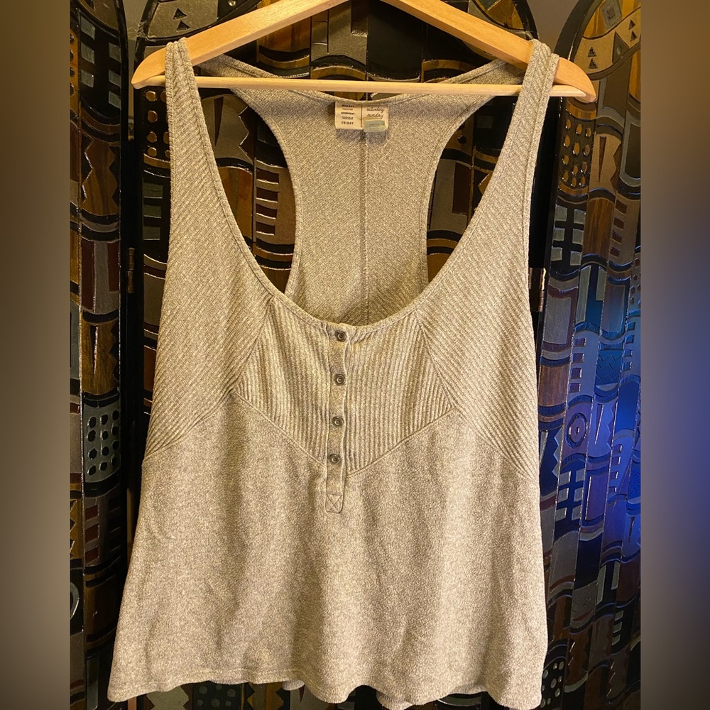 Comfy Grey Slouchy Anthropologie Tank Top